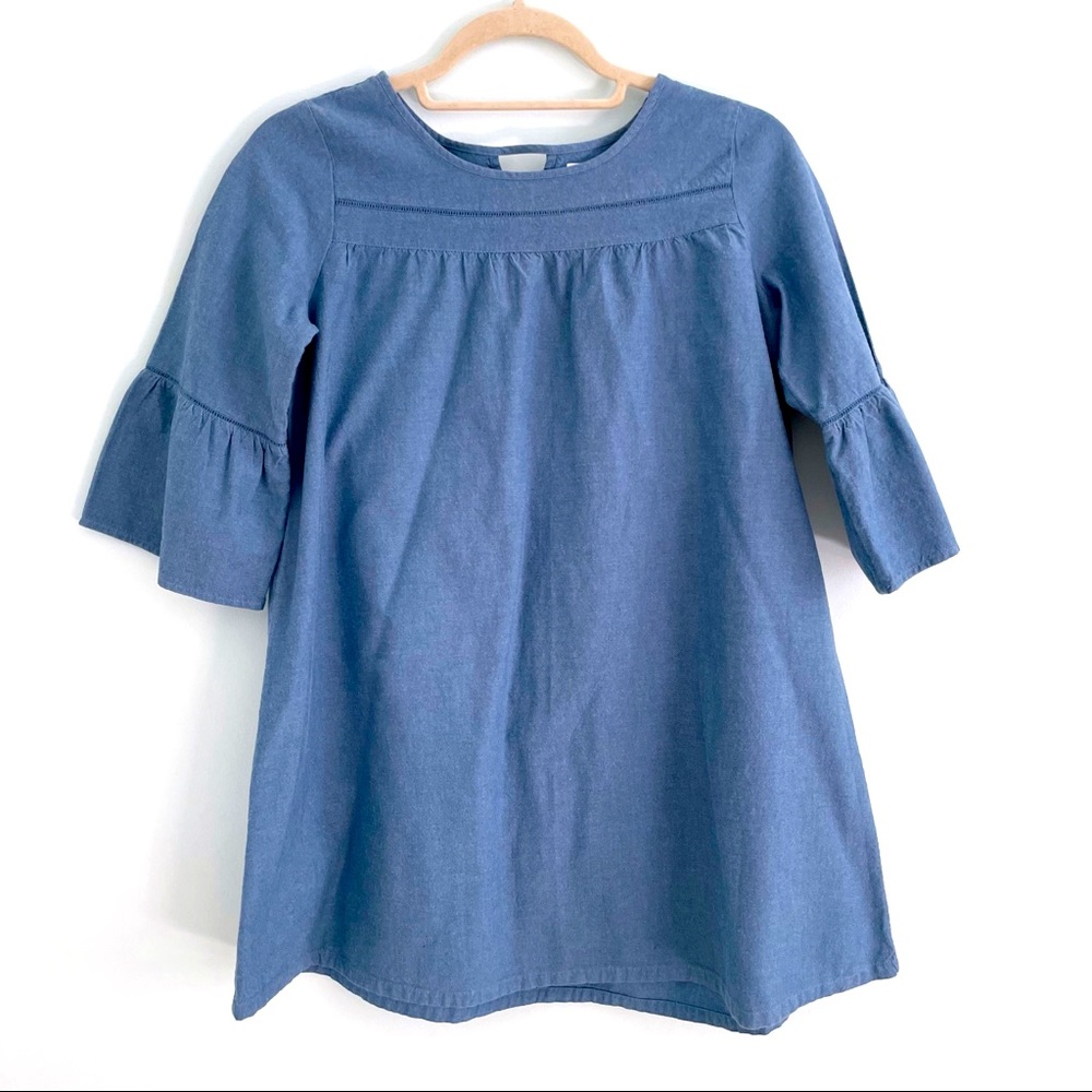 Cotton Dress with Bell Sleeves